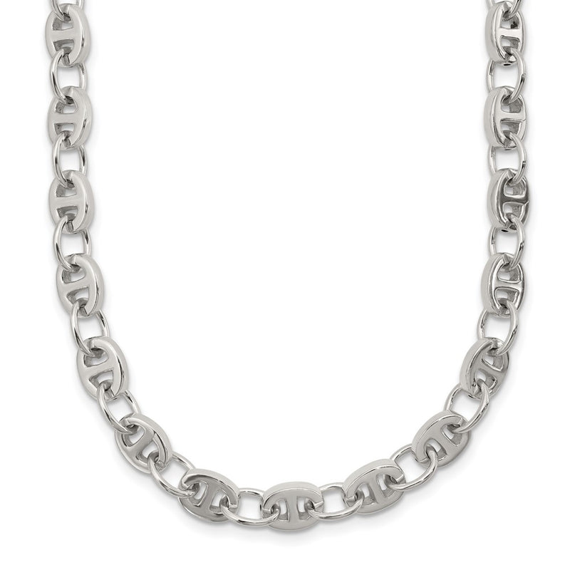 Sterling Silver Polished Fancy Link 18In Necklace