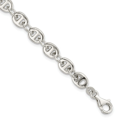 7.5 Inch Sterling Silver Polished Fancy Link 7.5In Bracelet