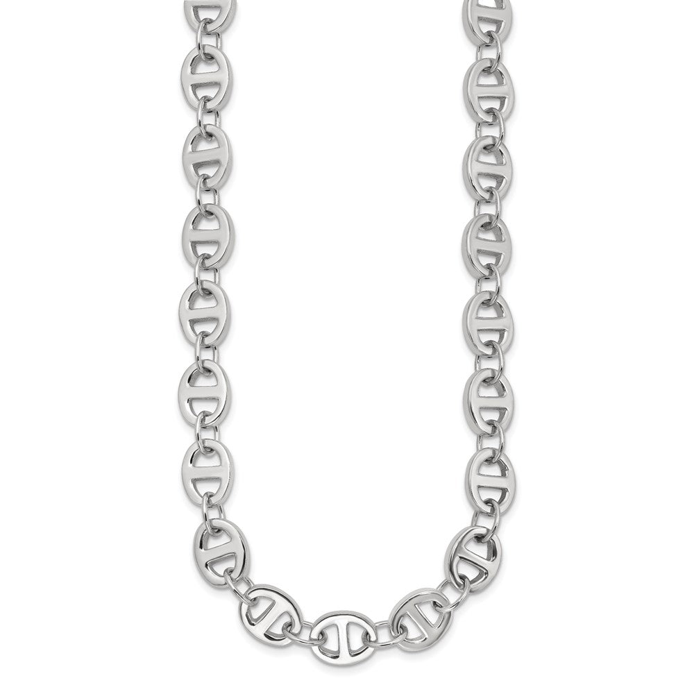 Sterling Silver Polished Fancy Link 18In Necklace