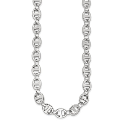 Sterling Silver Polished Fancy Link 18In Necklace