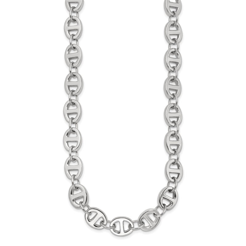 Sterling Silver Polished Fancy Link 18In Necklace