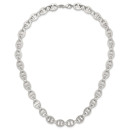Sterling Silver Polished Fancy Link 18In Necklace