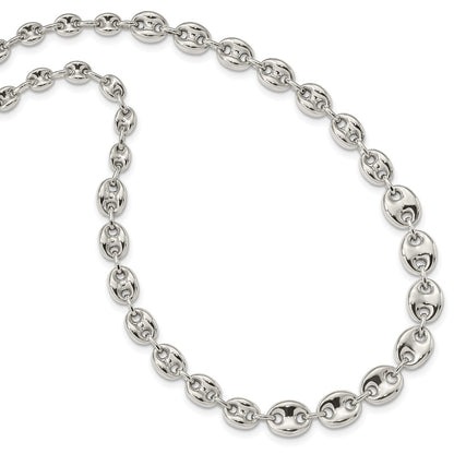 Sterling Silver Polished Fancy Link 18In Necklace