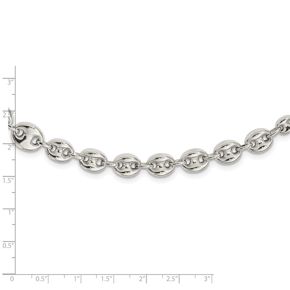 Sterling Silver Polished Fancy Link 18In Necklace