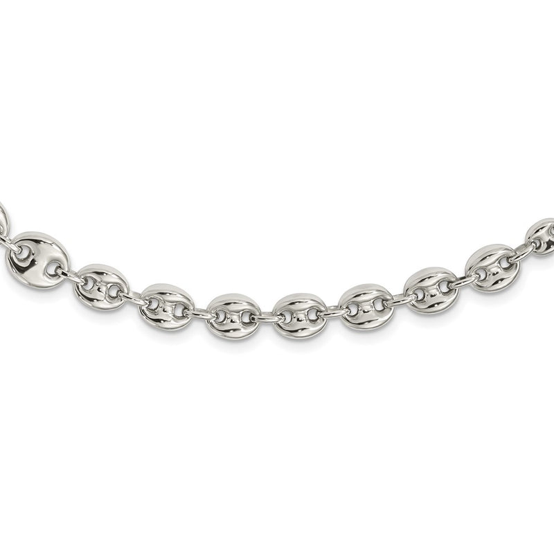 Sterling Silver Polished Fancy Link 18In Necklace