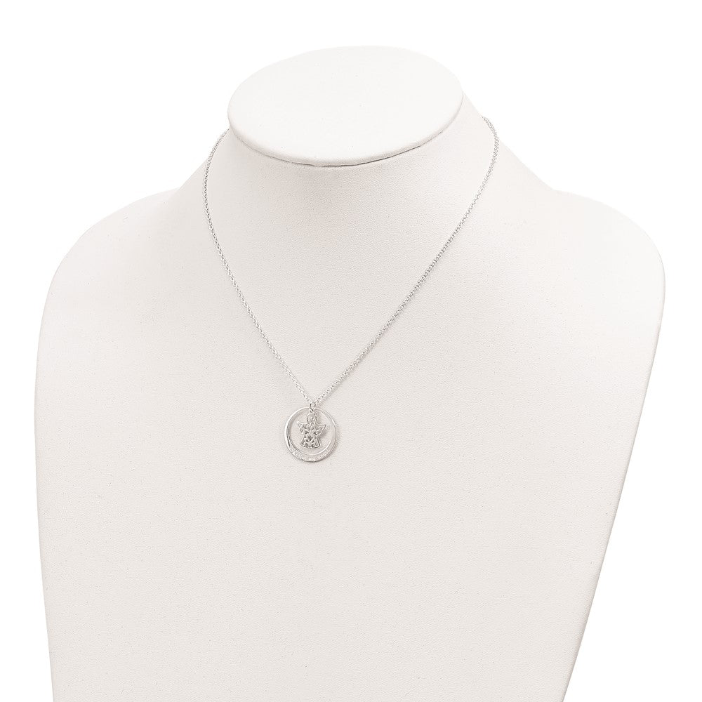 Sterling Silver My Mom Angel Necklace