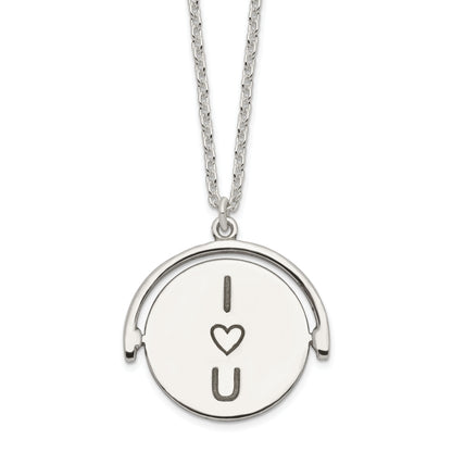 Sterling Silver I Love You Forever Necklace