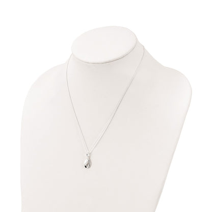 Sterling Silver Polished Teardrop Necklace