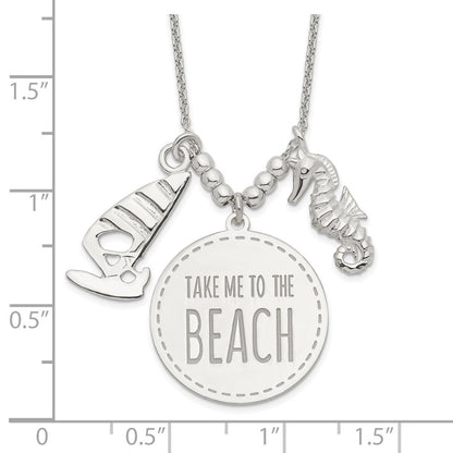 Sterling Silver Take Me To The Beach Necklace