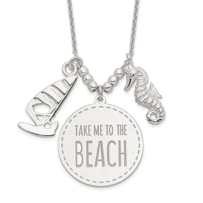 Sterling Silver Take Me To The Beach Necklace