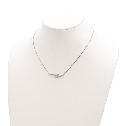 Ss/Rose Plated Sterling Silver Rh-Plate Rose Gold-Plated Diamond Bar 16.5In W/1In Ext Neck