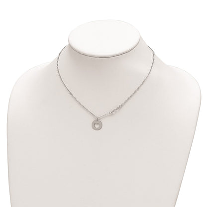Sterling Silver Rhodium-Plated Heart And Infinity W/1 In Ext Necklace