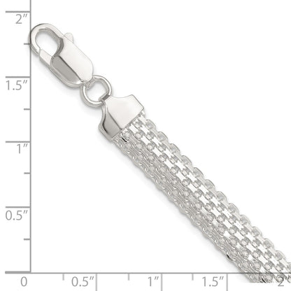 Sterling Silver Polished 8.5mm Bismark 7in Bracelet