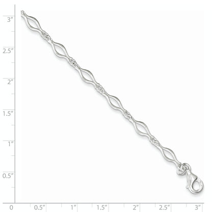 7.25 Inch Sterling Silver 5mm Fancy Link Bracelet