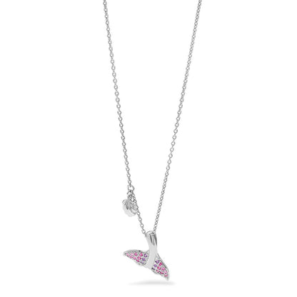 Sterling Silver Rhodium-Plated Seashell 15mm Locket Necklace