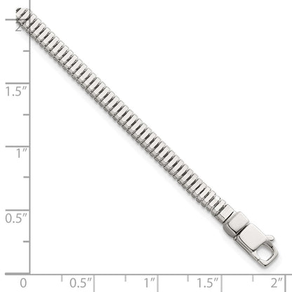 Sterling Silver Polished Fancy 3.5mm Square Link Chain Bracelet