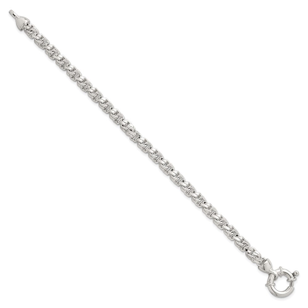 Sterling Silver Polished 5.65mm Fancy Link Chain Bracelet