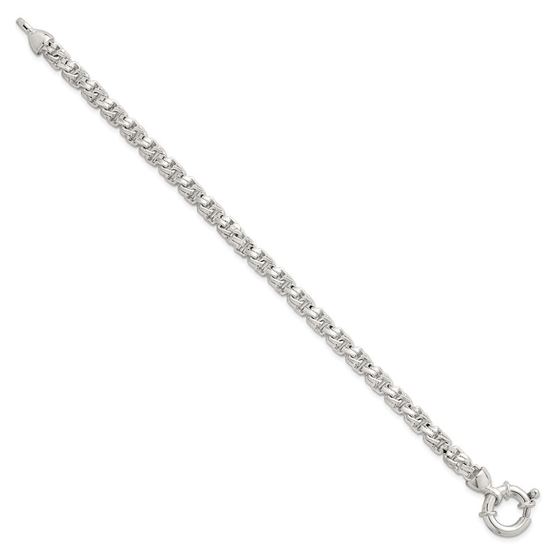 Sterling Silver Polished 5.65mm Fancy Link Chain Bracelet