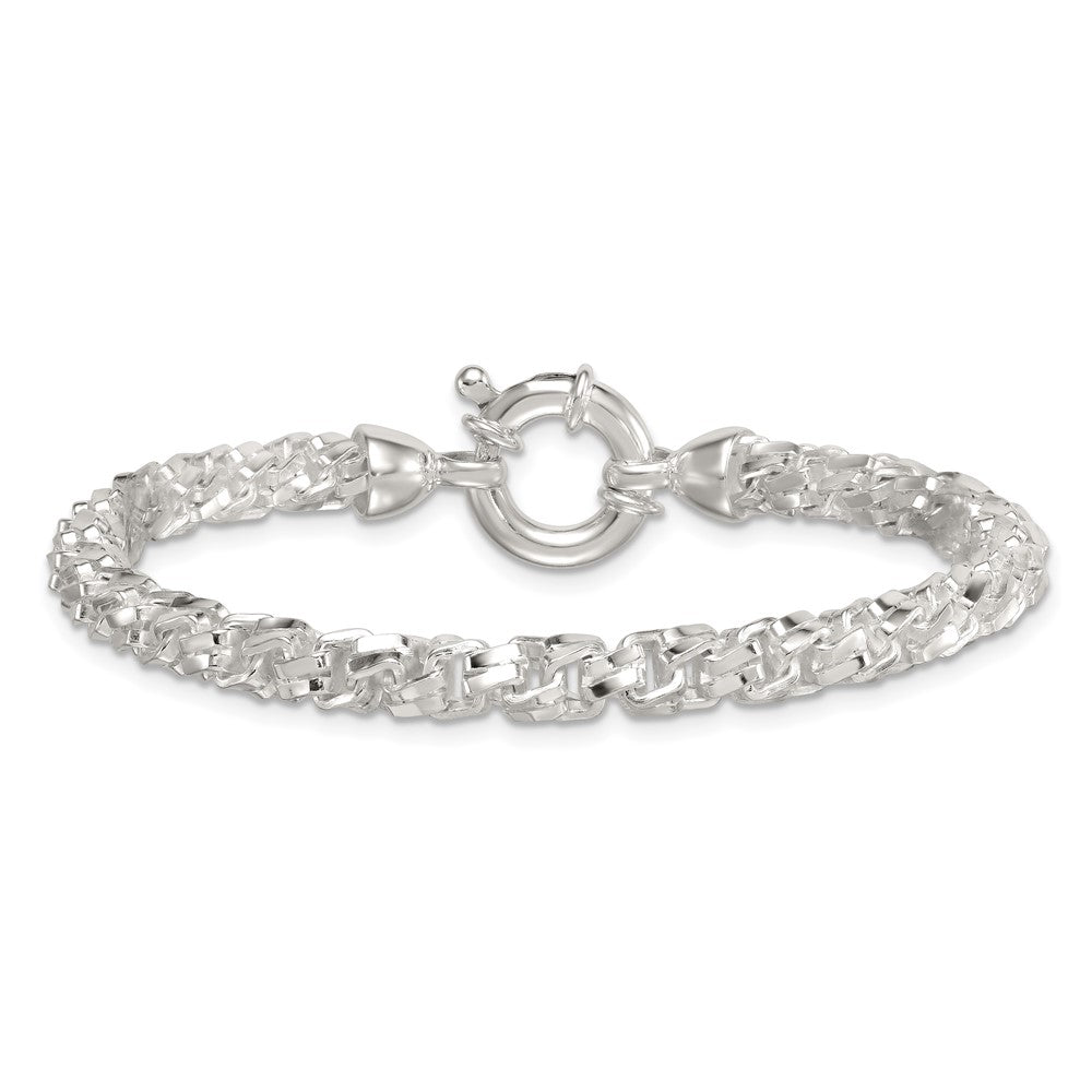 Sterling Silver Polished 5.65mm Fancy Link Chain Bracelet