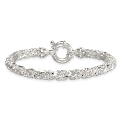 Sterling Silver Polished 5.65mm Fancy Link Chain Bracelet