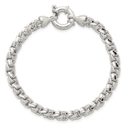 Sterling Silver Polished 5.65mm Fancy Link Chain Bracelet