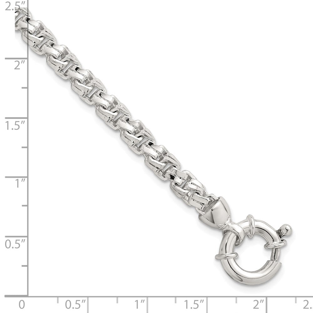 Sterling Silver Polished 5.65mm Fancy Link Chain Bracelet