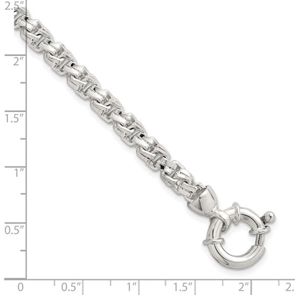 Sterling Silver Polished 5.65mm Fancy Link Chain Bracelet