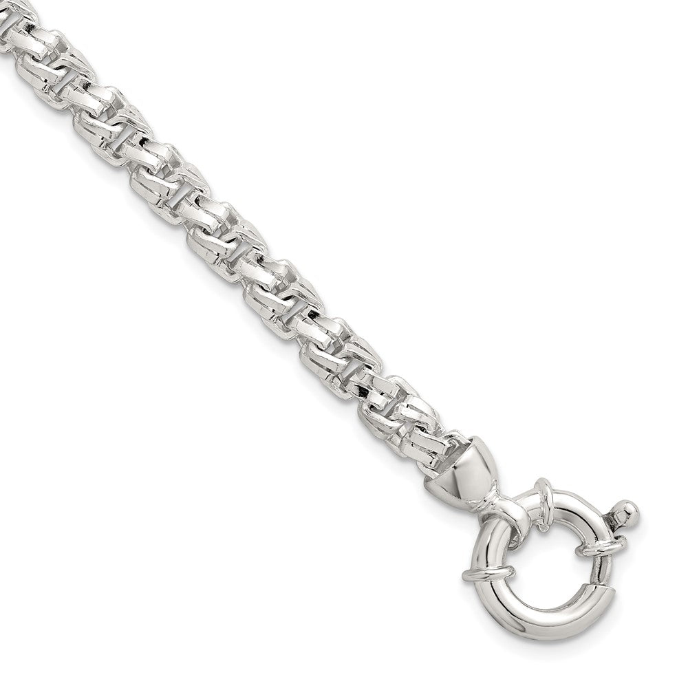 Sterling Silver Polished 5.65mm Fancy Link Chain Bracelet