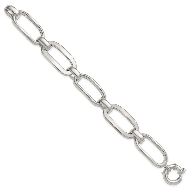 Sterling Silver Polished 7.5in Fancy Link Bracelet