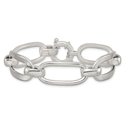 Sterling Silver Polished 7.5in Fancy Link Bracelet