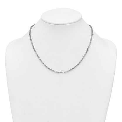 Sterling Silver Rhodium-Plated CZ Tennis Necklace