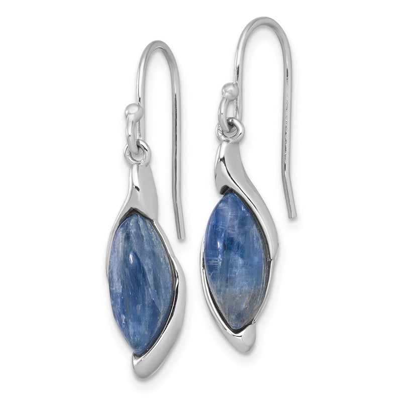 Sterling Silver Rhodium Plated Polished Fancy Kyanite Dangle Earrings