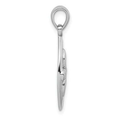 Sterling Silver Rhodium-Plated Polished Fancy Pendant