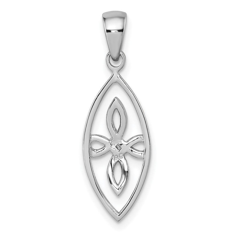 Sterling Silver Rhodium-Plated Polished Fancy Pendant
