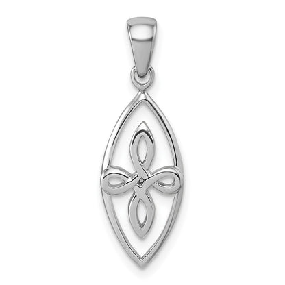 Sterling Silver Rhodium-Plated Polished Fancy Pendant
