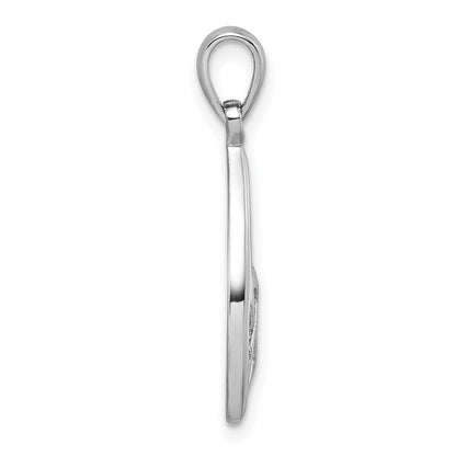 Sterling Silver Rhodium-Plated Polished Fancy Pendant