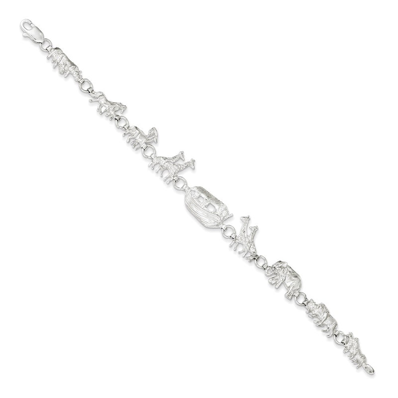 7 Inch Sterling Silver Noah'S Ark Bracelet