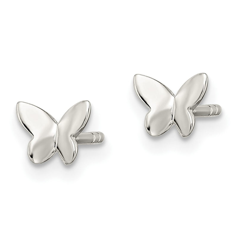 Sterling Silver Madi K Polished Butterfly Children'S Post Earrings