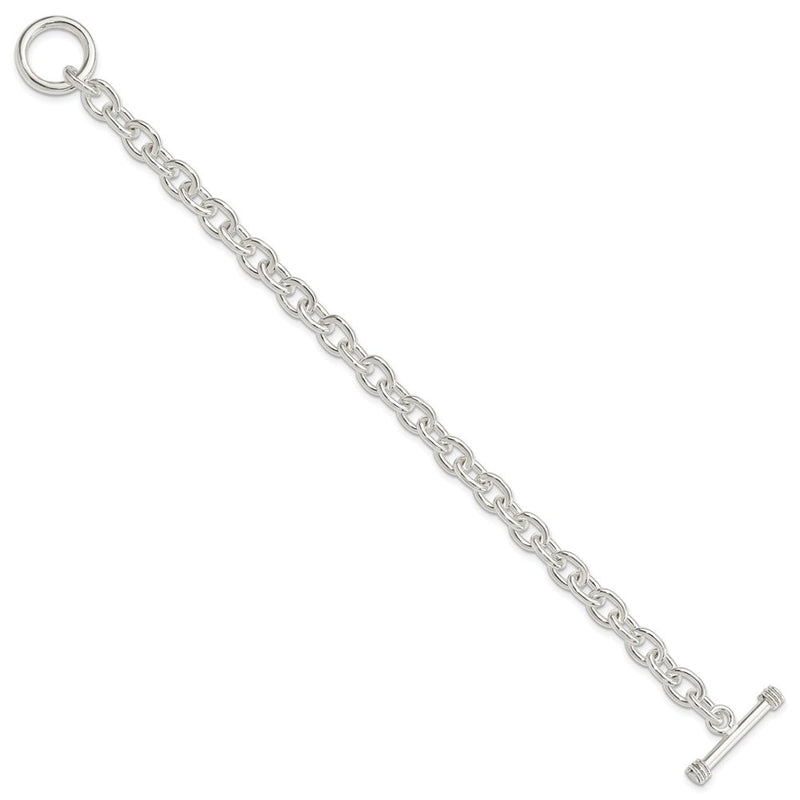 7.75 Inch Sterling Silver 7.75Inch Polished Fancy Link Toggle Bracelet