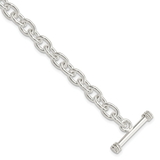 7.75 Inch Sterling Silver 7.75Inch Polished Fancy Link Toggle Bracelet