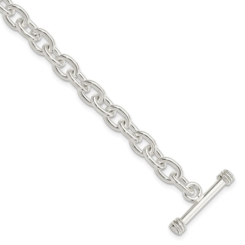 7.75 Inch Sterling Silver 7.75Inch Polished Fancy Link Toggle Bracelet