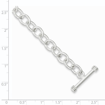 7.75 Inch Sterling Silver 7.75Inch Polished Fancy Link Toggle Bracelet