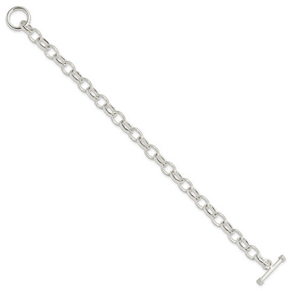 7.75 Inch Sterling Silver 7.75Inch Polished Fancy Link Toggle Bracelet