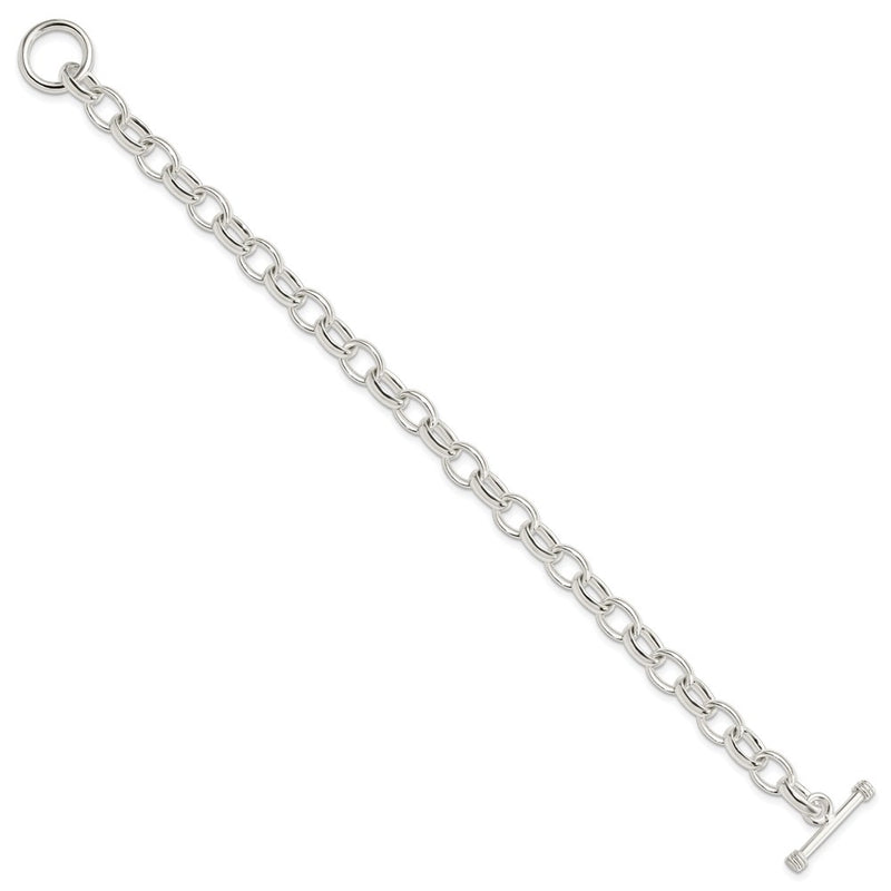 7.75 Inch Sterling Silver 7.75Inch Polished Fancy Link Toggle Bracelet