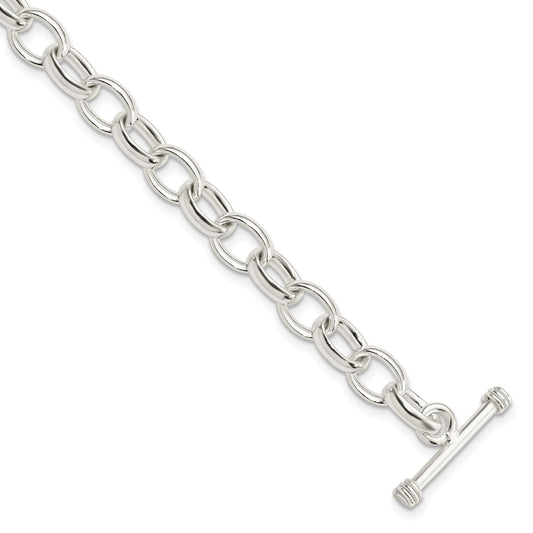 7.75 Inch Sterling Silver 7.75Inch Polished Fancy Link Toggle Bracelet