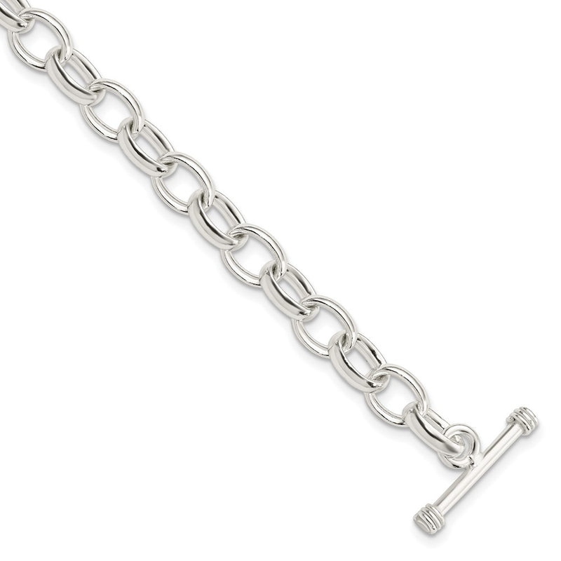 7.75 Inch Sterling Silver 7.75Inch Polished Fancy Link Toggle Bracelet