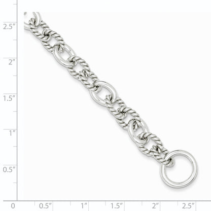 7.75 Inch Sterling Silver 7.75Inch Polished Fancy Link Toggle Bracelet