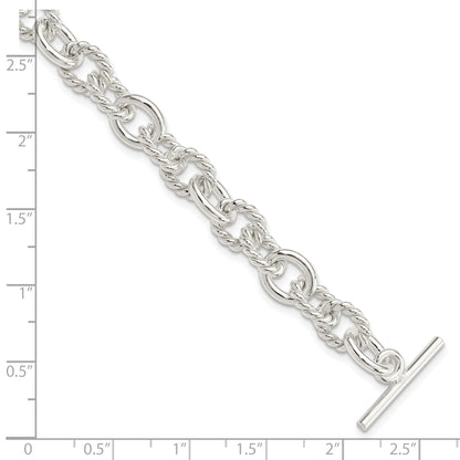 7.75 Inch Sterling Silver 7.75Inch Polished Fancy Link Toggle Bracelet