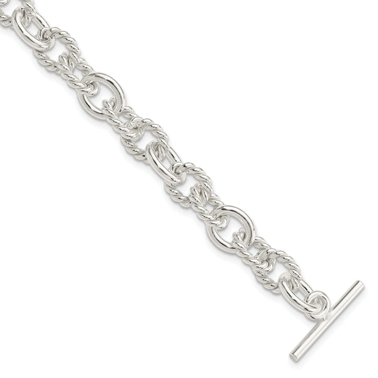 7.75 Inch Sterling Silver 7.75Inch Polished Fancy Link Toggle Bracelet