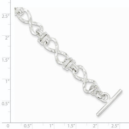 7.75 Inch Sterling Silver 7.75Inch Polished Fancy Link Toggle Bracelet